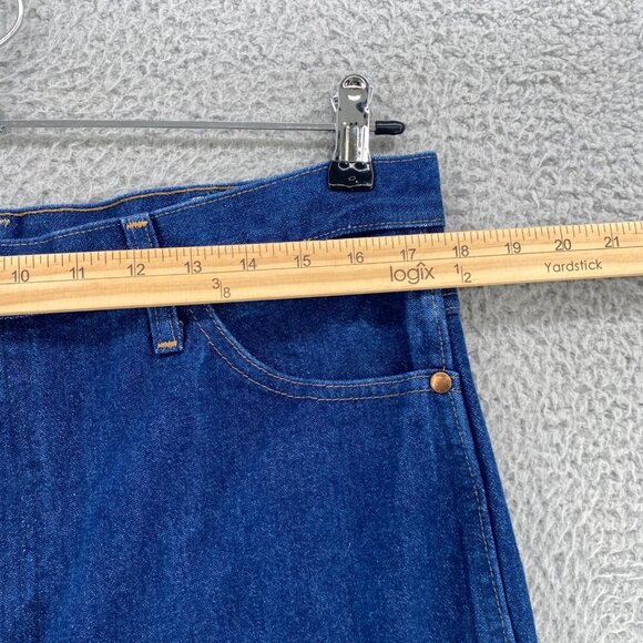 Wrangler Jeans Mens 36x30 Blue Medium Wash Denim Cowboy Cut Slim Everyday Casual - Picture 7 of 10